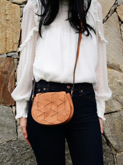 Escapade Suede Mini Saddle Bag