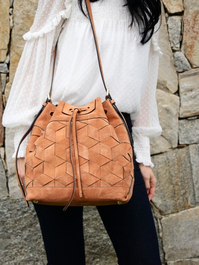 Gallivanter Suede Bucket Bag